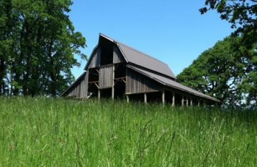 Barn on a hill