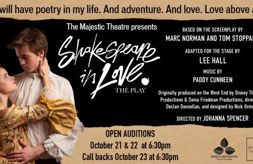 Shakespeare in love open auditions