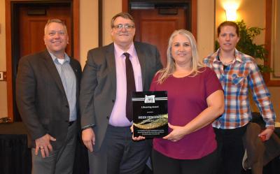 Heidi Ferguson with her lifesaver award