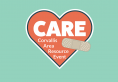 Corvallis Area Resource Event logo with words inside of a red heart, with a bandage over the heart